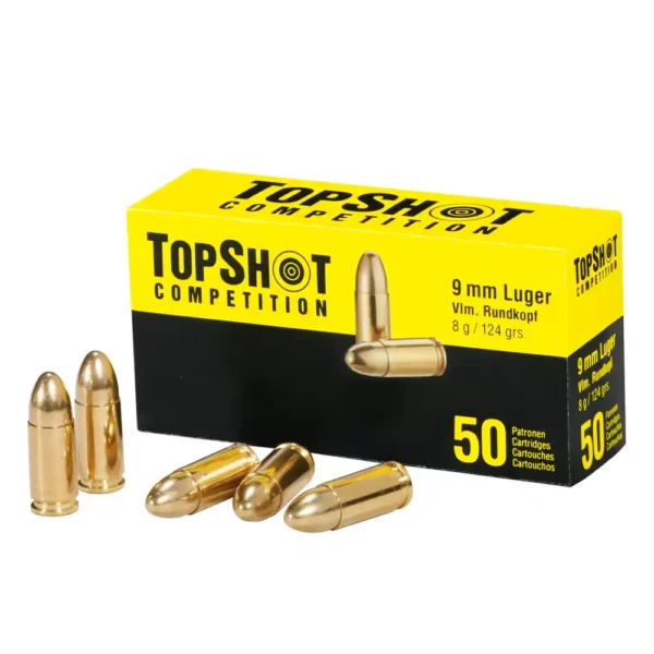 TOPSHOT Competition 9 mm Luger Vollmantel 8,0 g/124 grs.